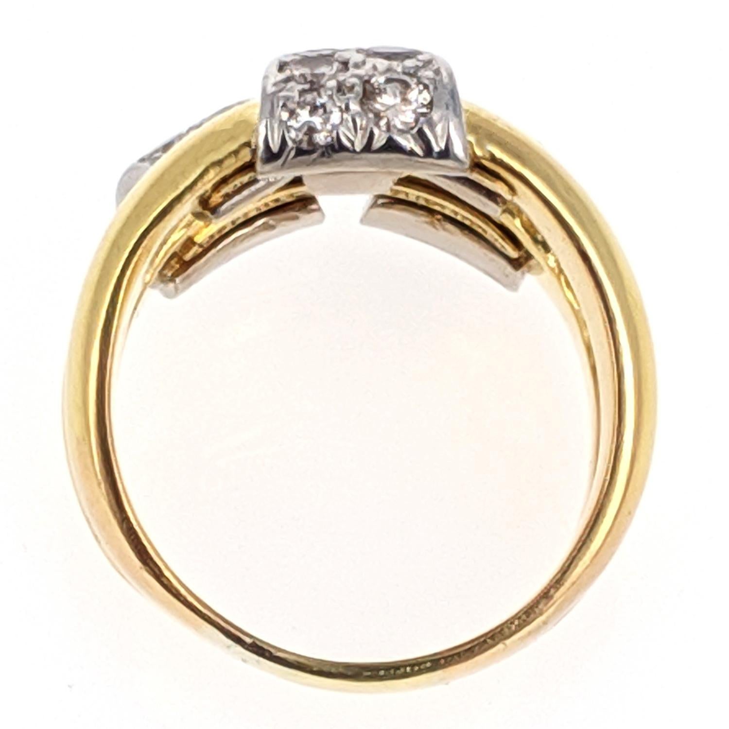 Jean Schlumberger for Tiffany & Co. Gold Platinum and Diamond Ring In Excellent Condition In New York, NY