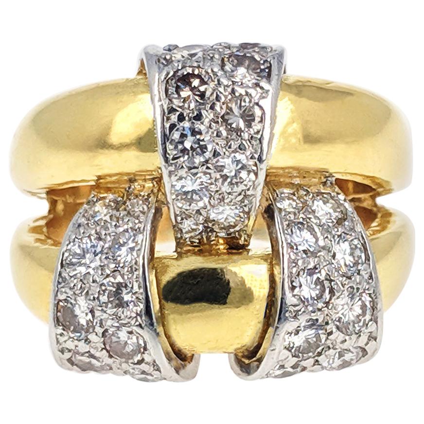 Jean Schlumberger for Tiffany & Co. Gold Platinum and Diamond Ring