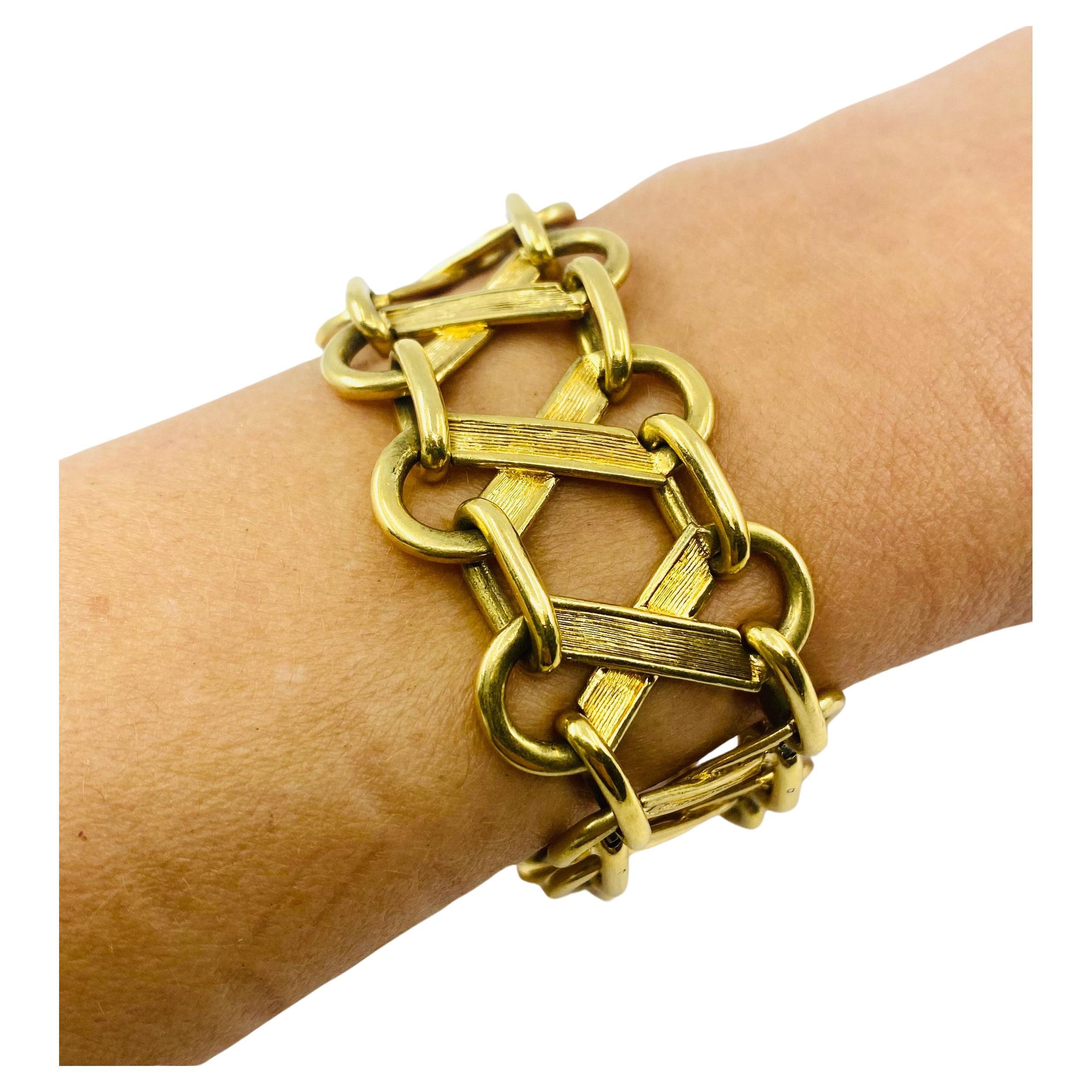 Jean Schlumberger for Tiffany& Co. Gold X Bracelet In Excellent Condition In Beverly Hills, CA