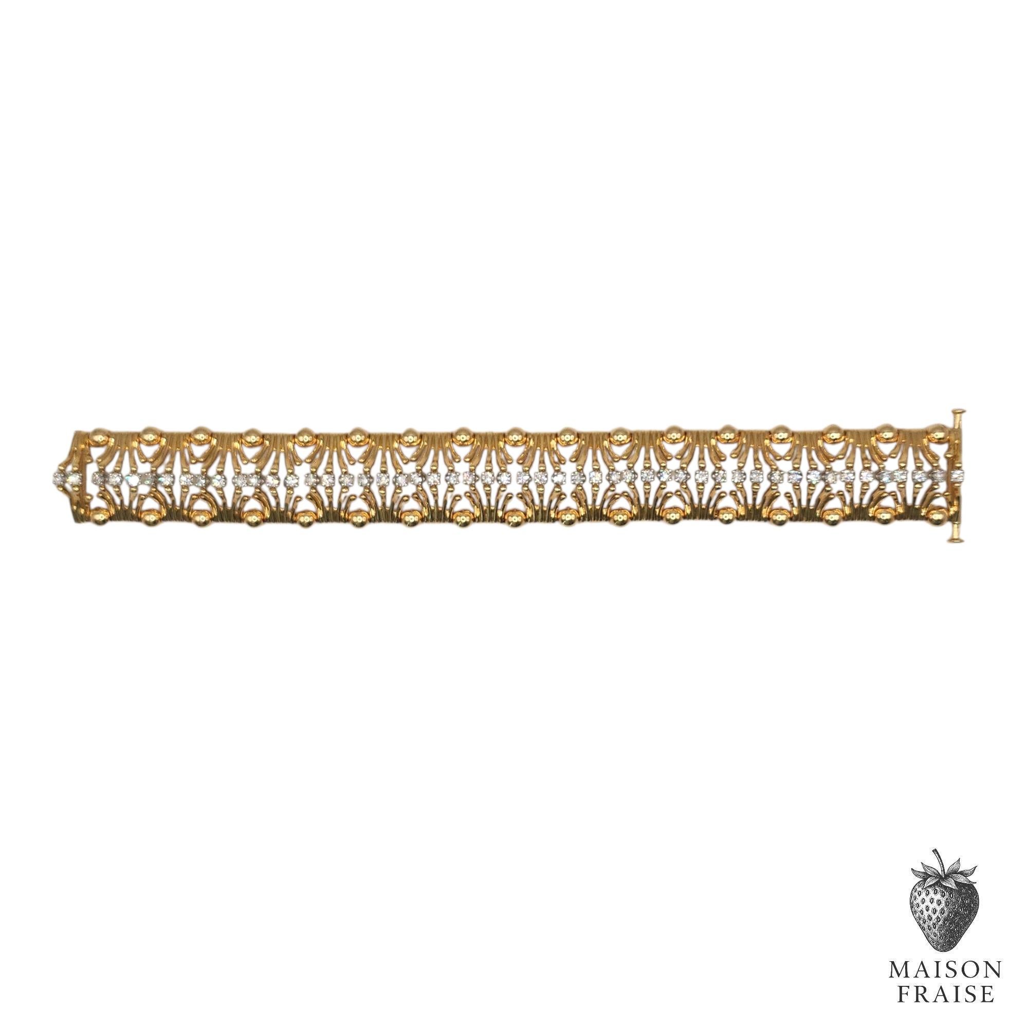 De las mujeres Jean Schlumberger for Tiffany & Co. Pulsera Manos de Platino y Oro Amarillo en venta