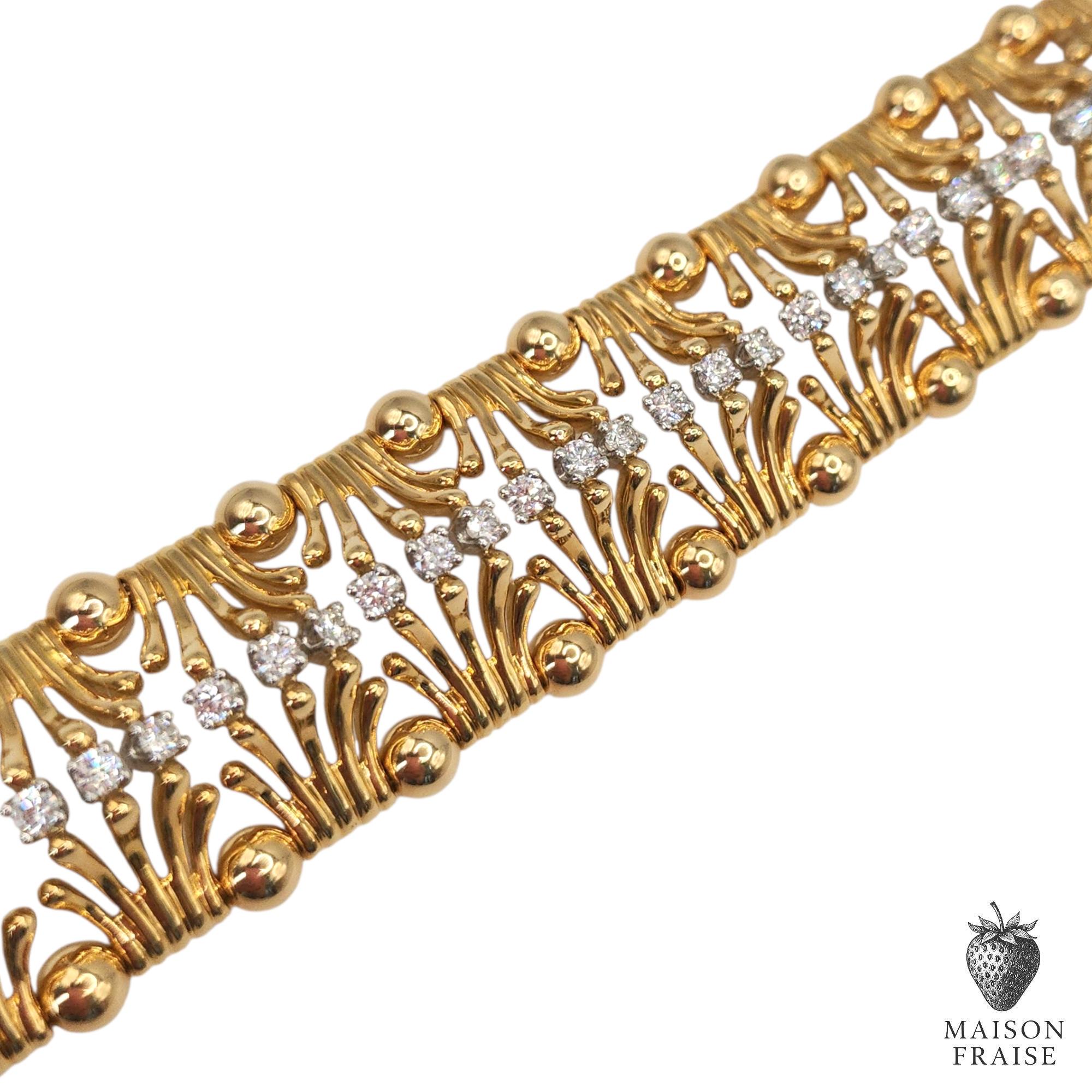 Jean Schlumberger for Tiffany & Co. Pulsera Manos de Platino y Oro Amarillo en venta 9
