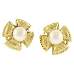 Jean Schlumberger for Tiffany &Co. Maltase Cross Pearl Earring
