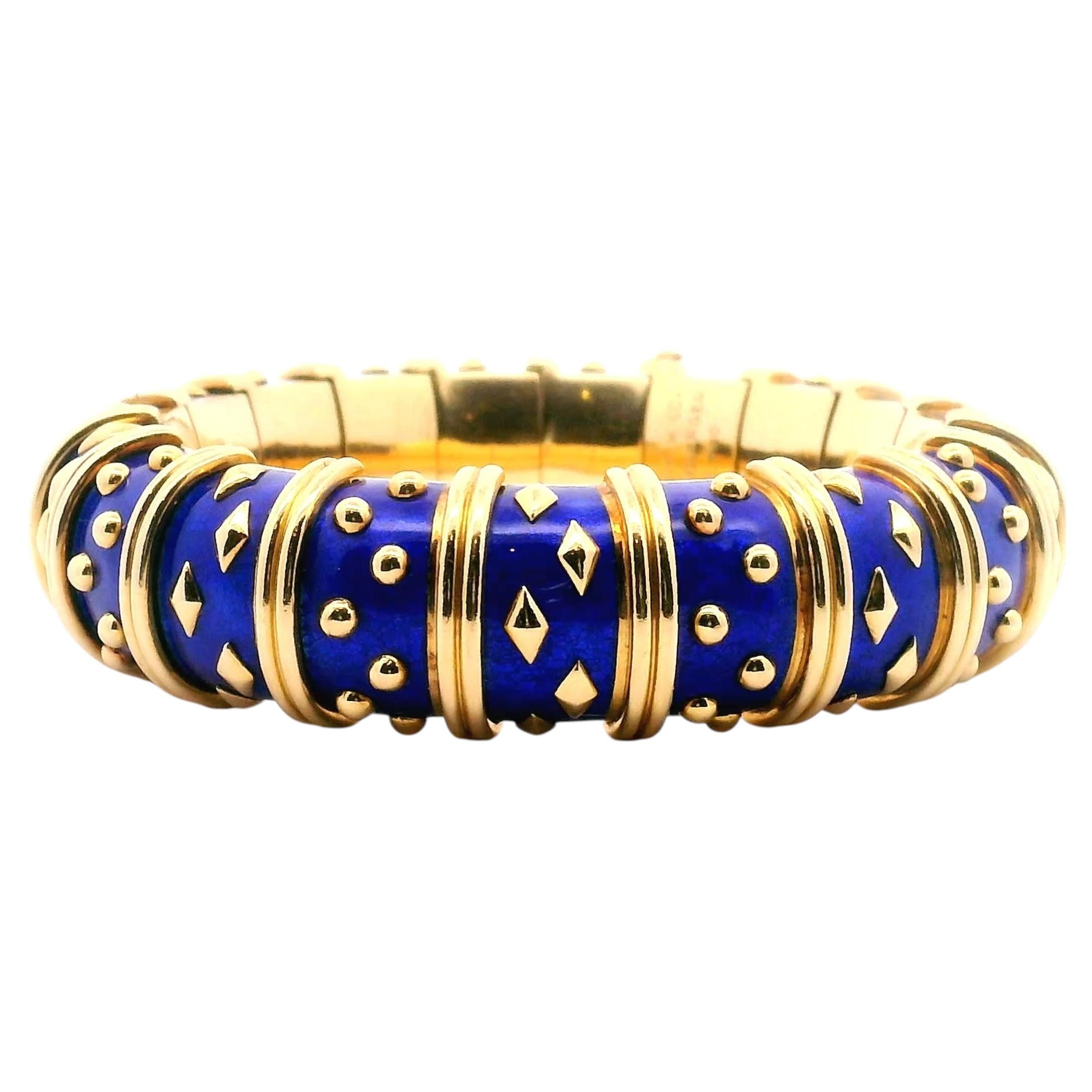 Jean Schlumberger for Tiffany & Co. Paillonné Enamel Bangle