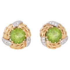 Jean Schlumberger for Tiffany & Co. Peridot and Diamond Ear Clips