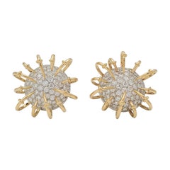 Jean Schlumberger for Tiffany & Co. Platinum Gold and Diamond 'Apollo' Earrings