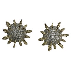 Jean Schlumberger for Tiffany & Co. Platinum Gold and Diamond 'Apollo' Earrings