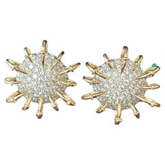 Jean Schlumberger pour Tiffany & Co. Boucles d'oreilles "Apollo" en or platine et diamants