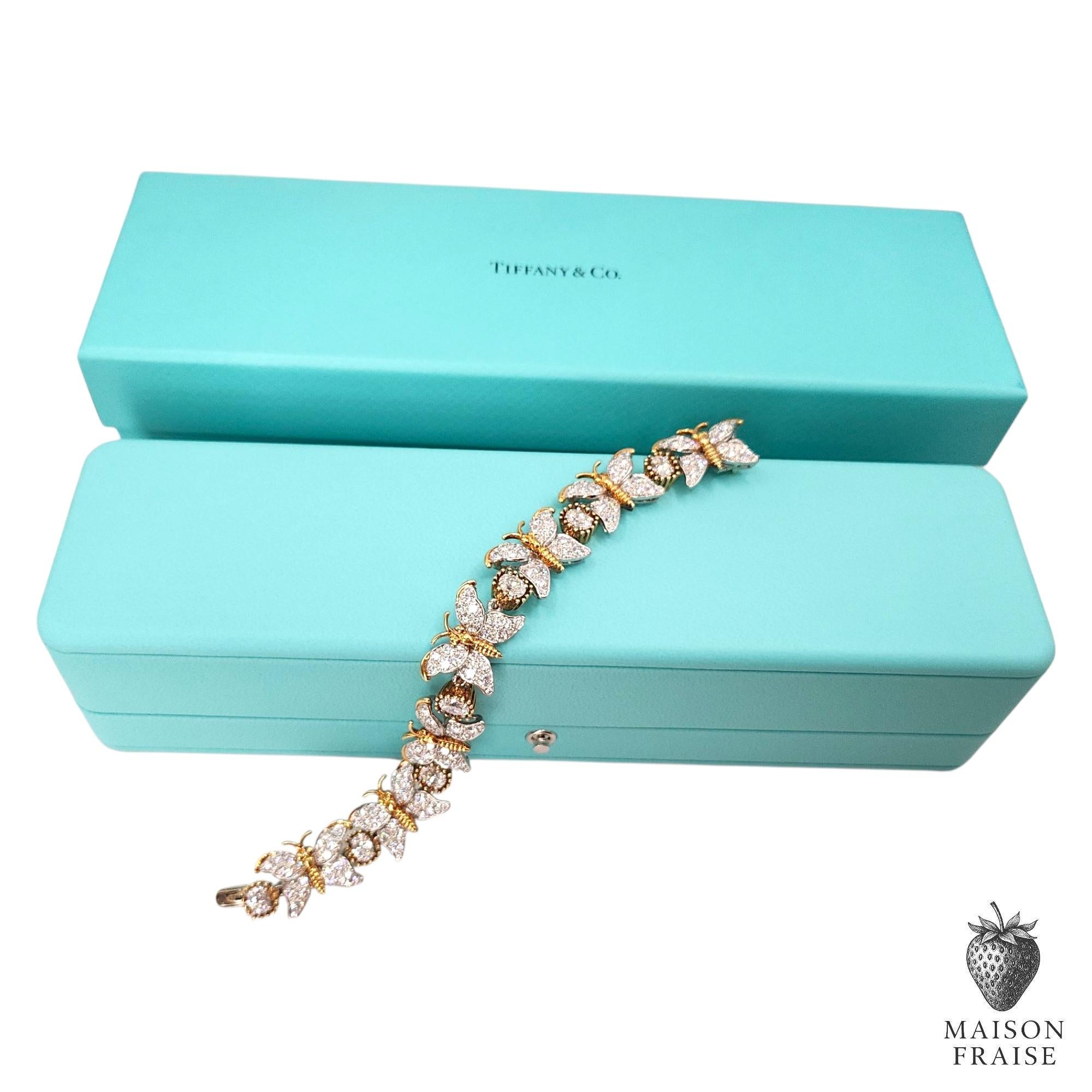 Jean Schlumberger for Tiffany & Co. Seven Butterflies Diamond Bracelet For Sale 5