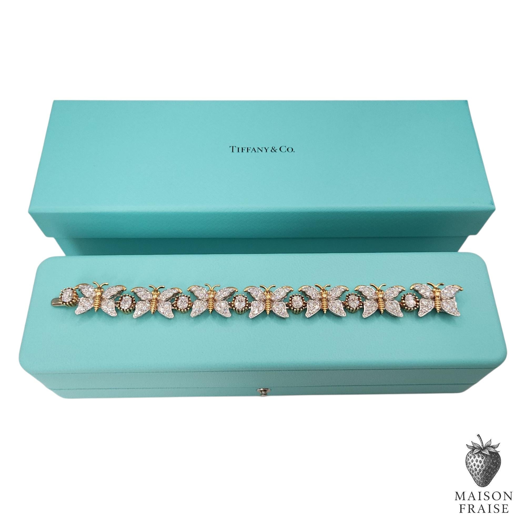 Jean Schlumberger for Tiffany & Co. Seven Butterflies Diamond Bracelet For Sale 6