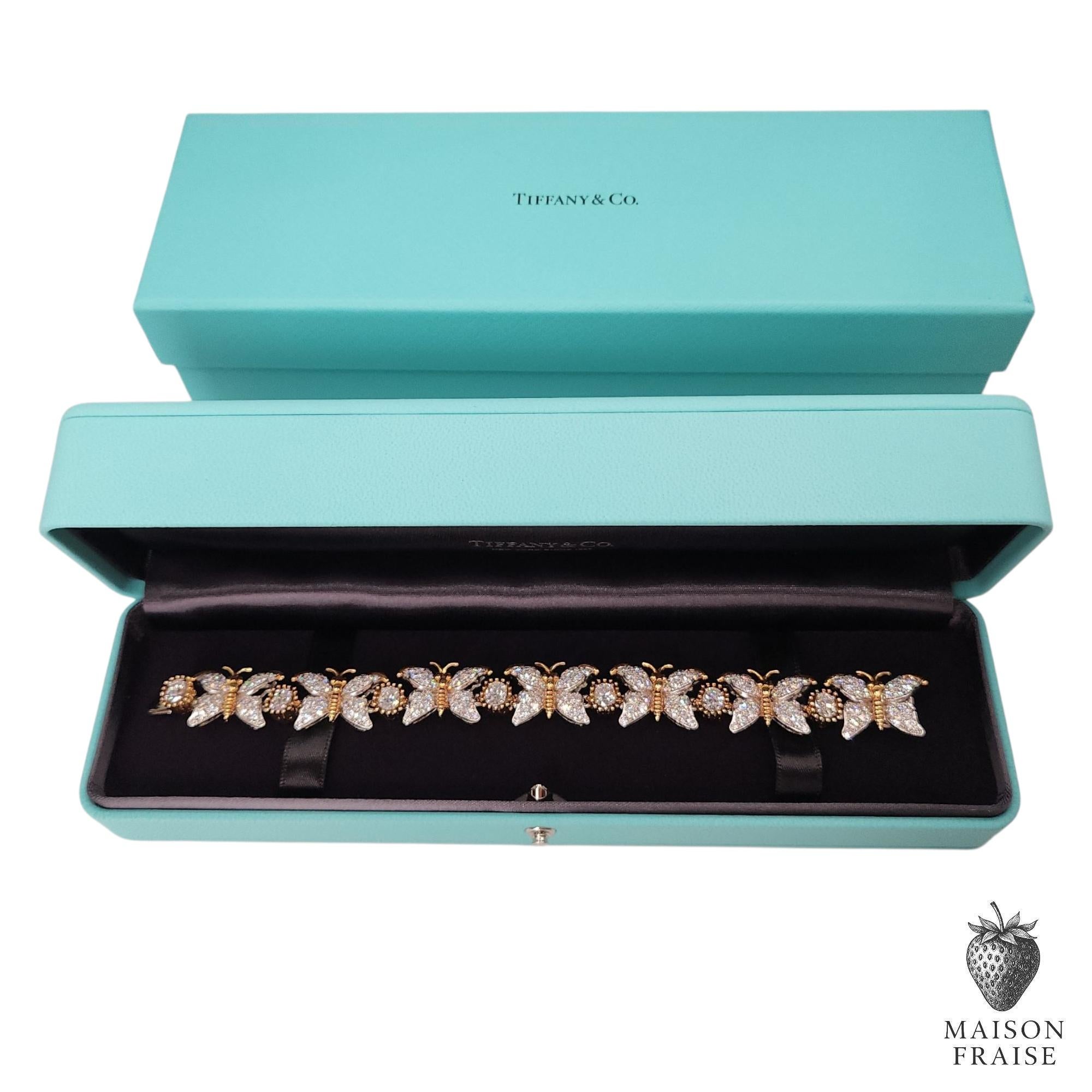 Jean Schlumberger for Tiffany & Co. Seven Butterflies Diamond Bracelet For Sale 7