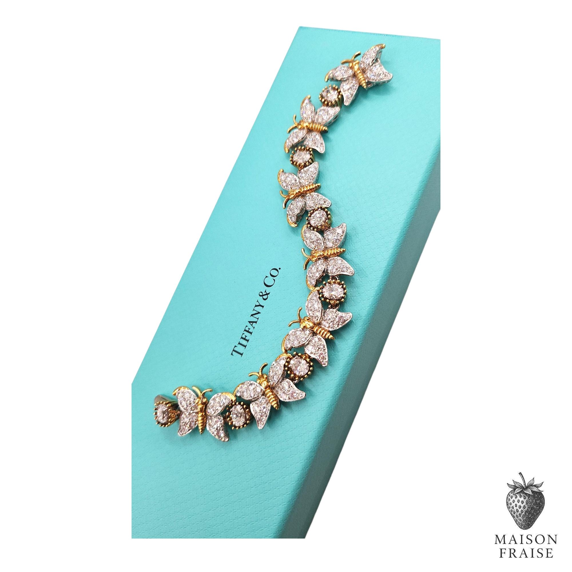 Jean Schlumberger for Tiffany & Co. Seven Butterflies Diamond Bracelet For Sale 8