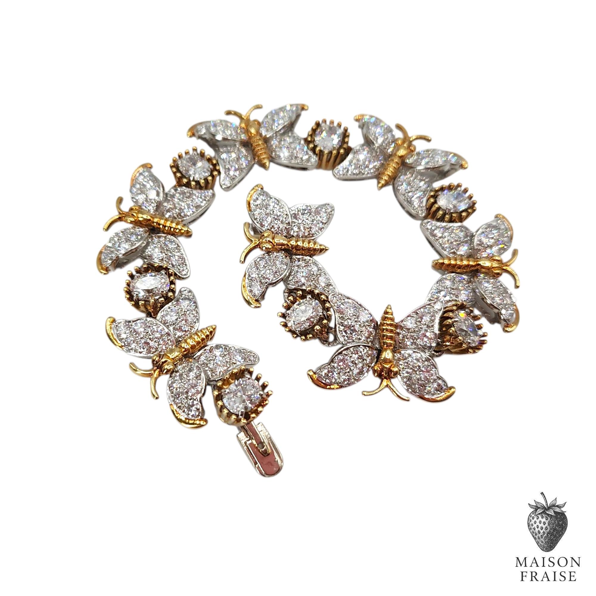 Jean Schlumberger for Tiffany & Co. Seven Butterflies Diamond Bracelet For Sale 9