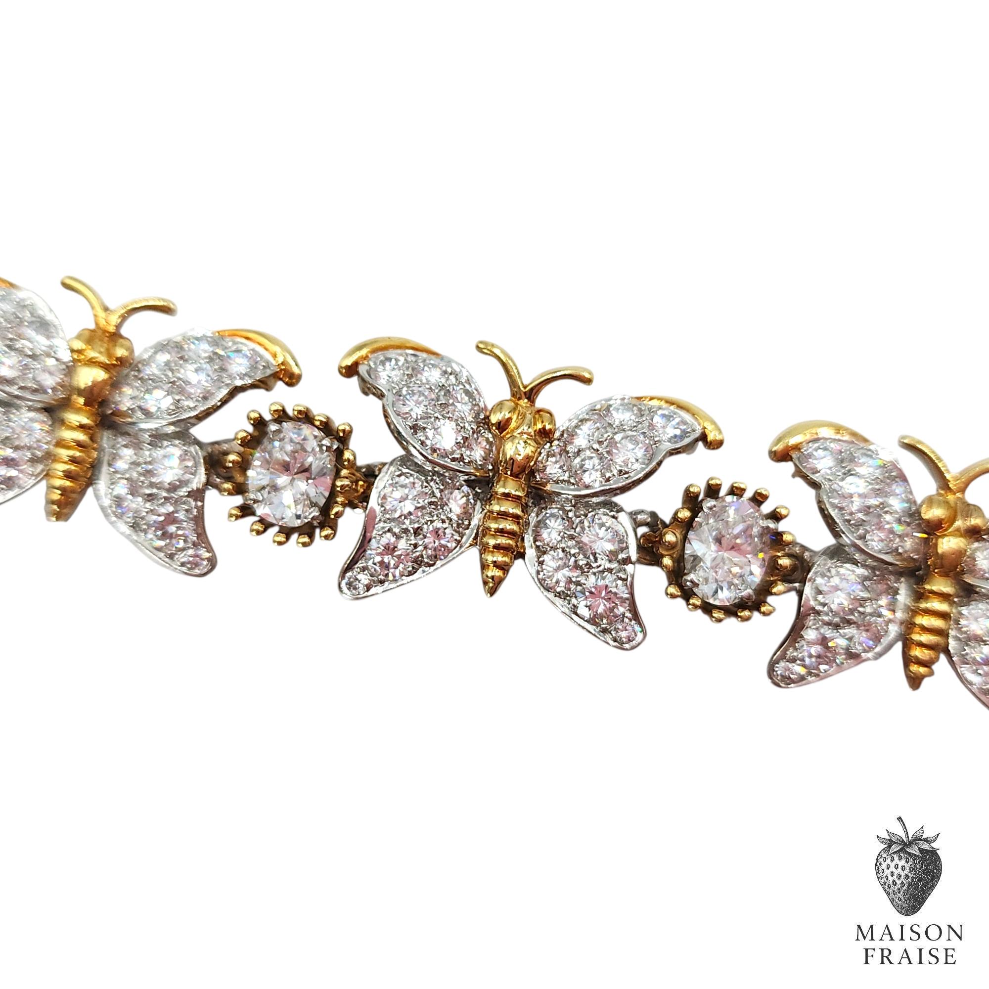 Jean Schlumberger for Tiffany & Co. Seven Butterflies Diamond Bracelet For Sale 10