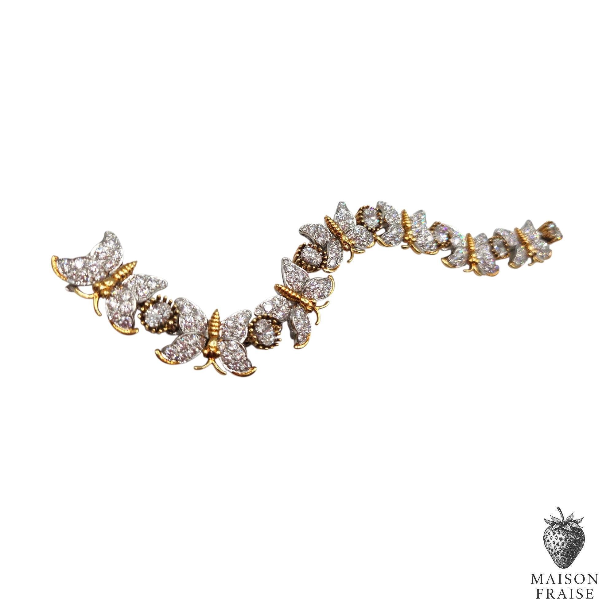Jean Schlumberger for Tiffany & Co. Seven Butterflies Diamond Bracelet For Sale 11