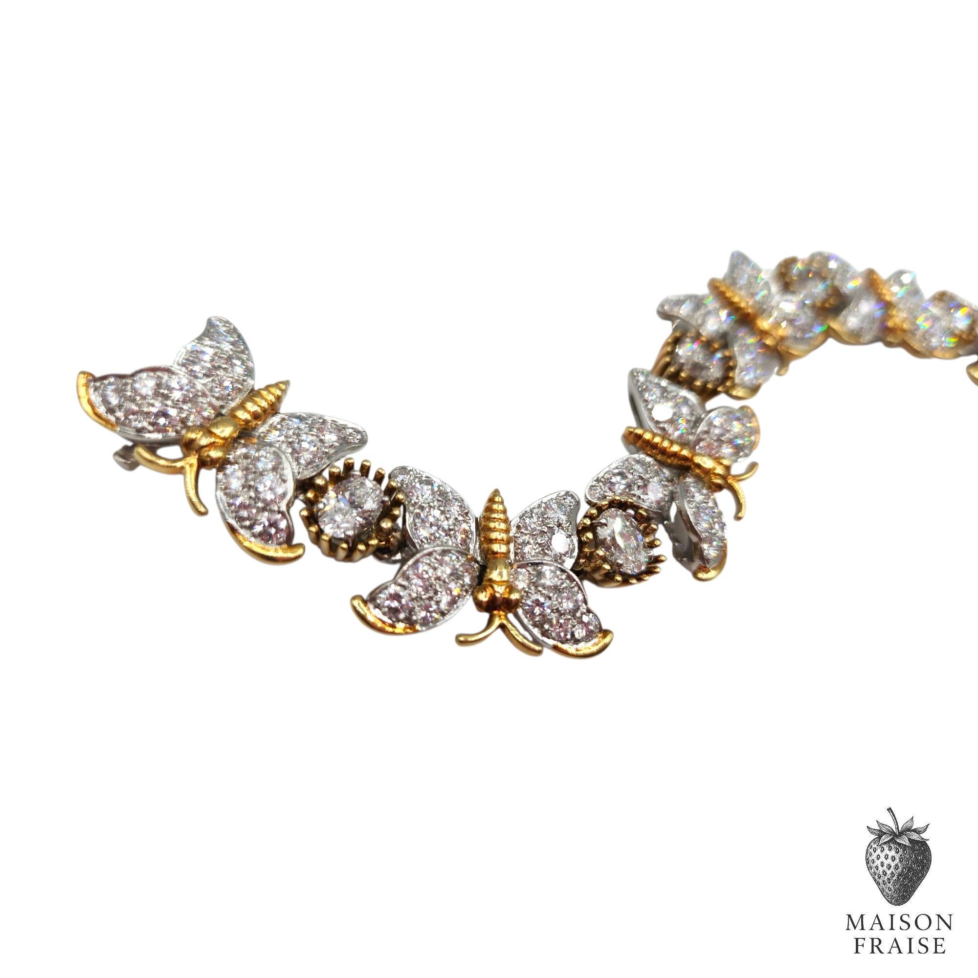 Jean Schlumberger for Tiffany & Co. Seven Butterflies Diamond Bracelet For Sale 12