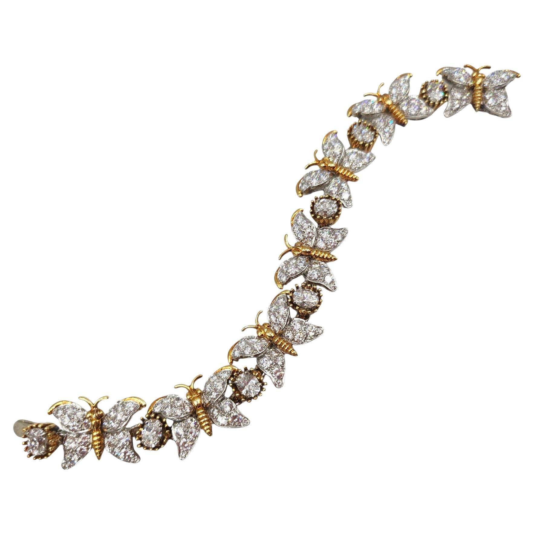 Jean Schlumberger for Tiffany & Co. Seven Butterflies Diamond Bracelet For Sale 13