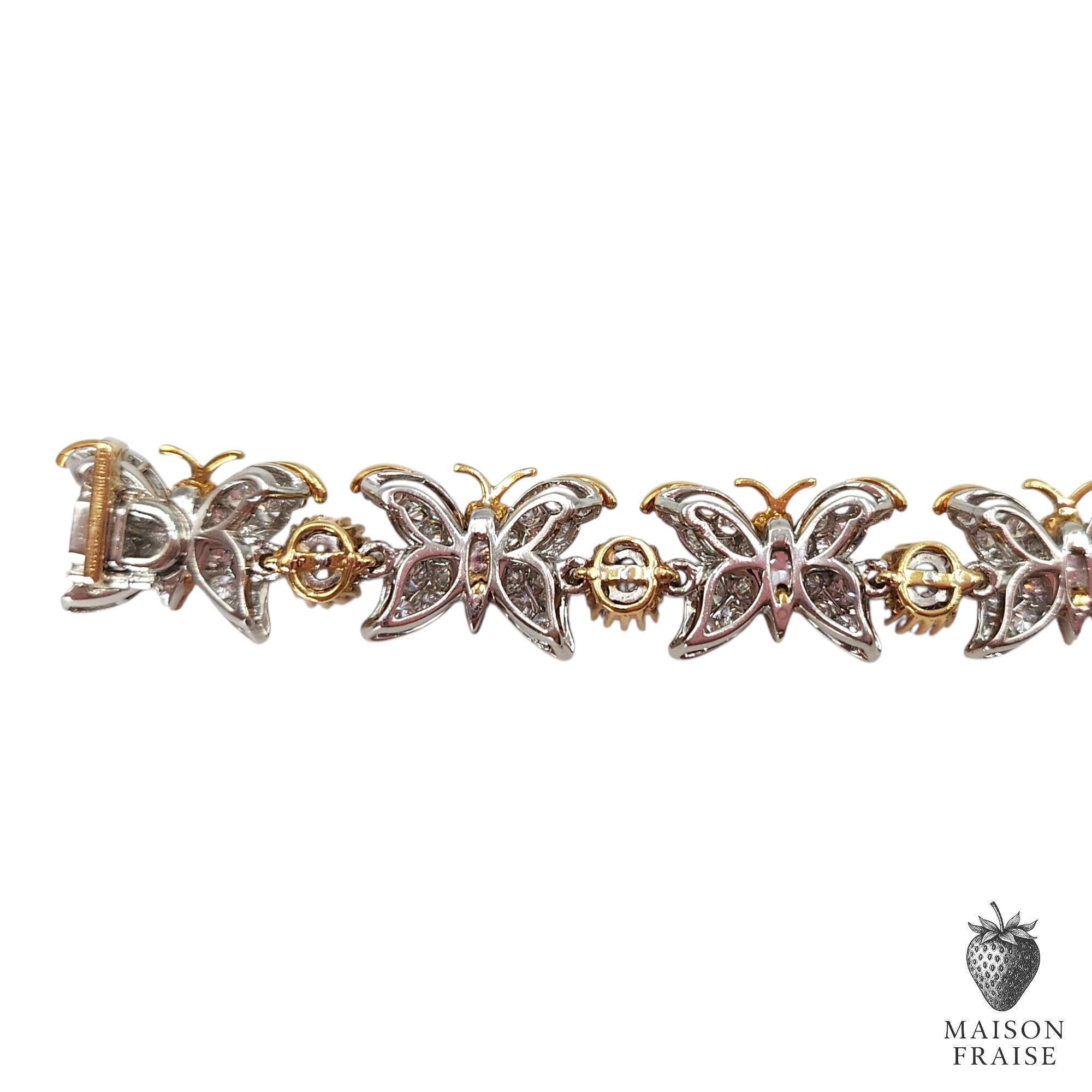 Jean Schlumberger for Tiffany & Co. Seven Butterflies Diamond Bracelet For Sale 1
