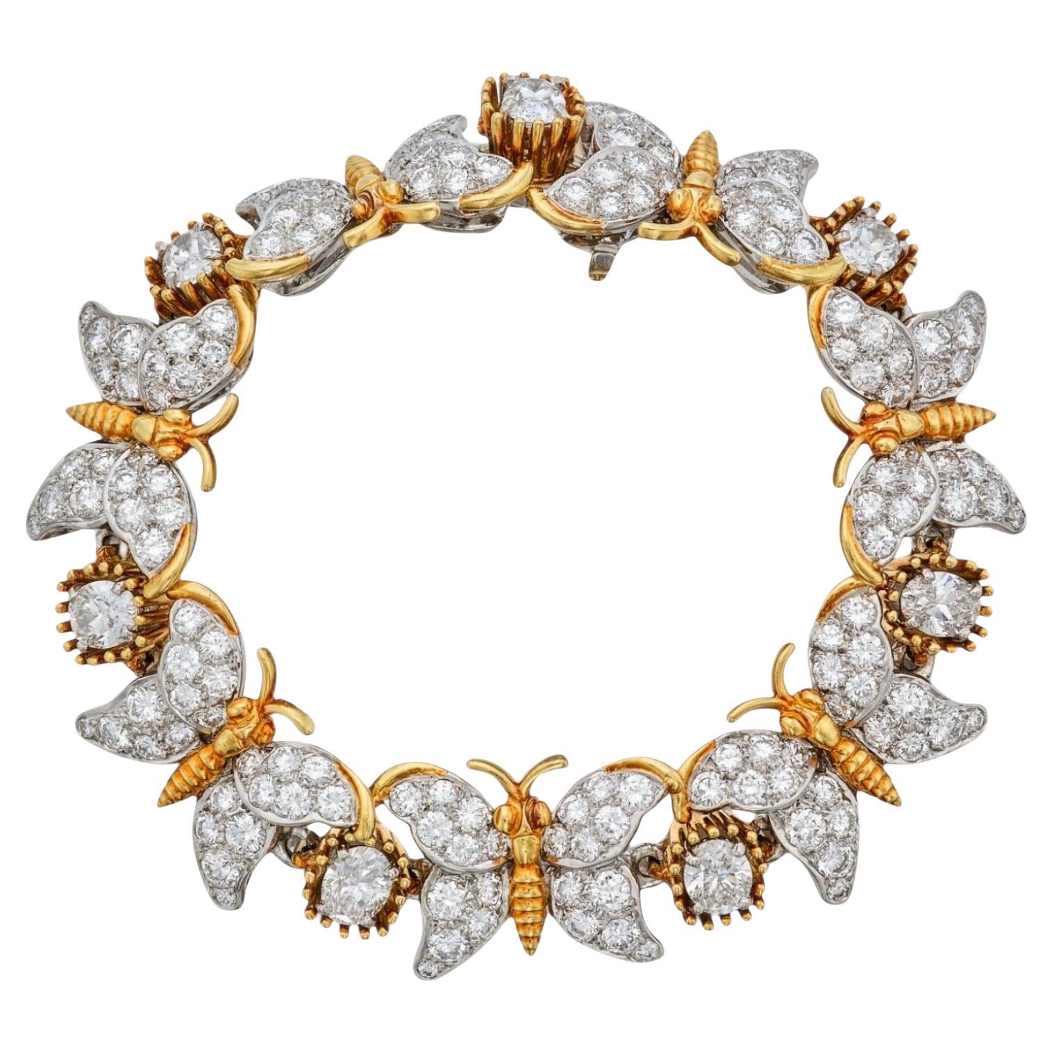 Jean Schlumberger for Tiffany & Co. Seven Butterflies Diamond Bracelet For Sale