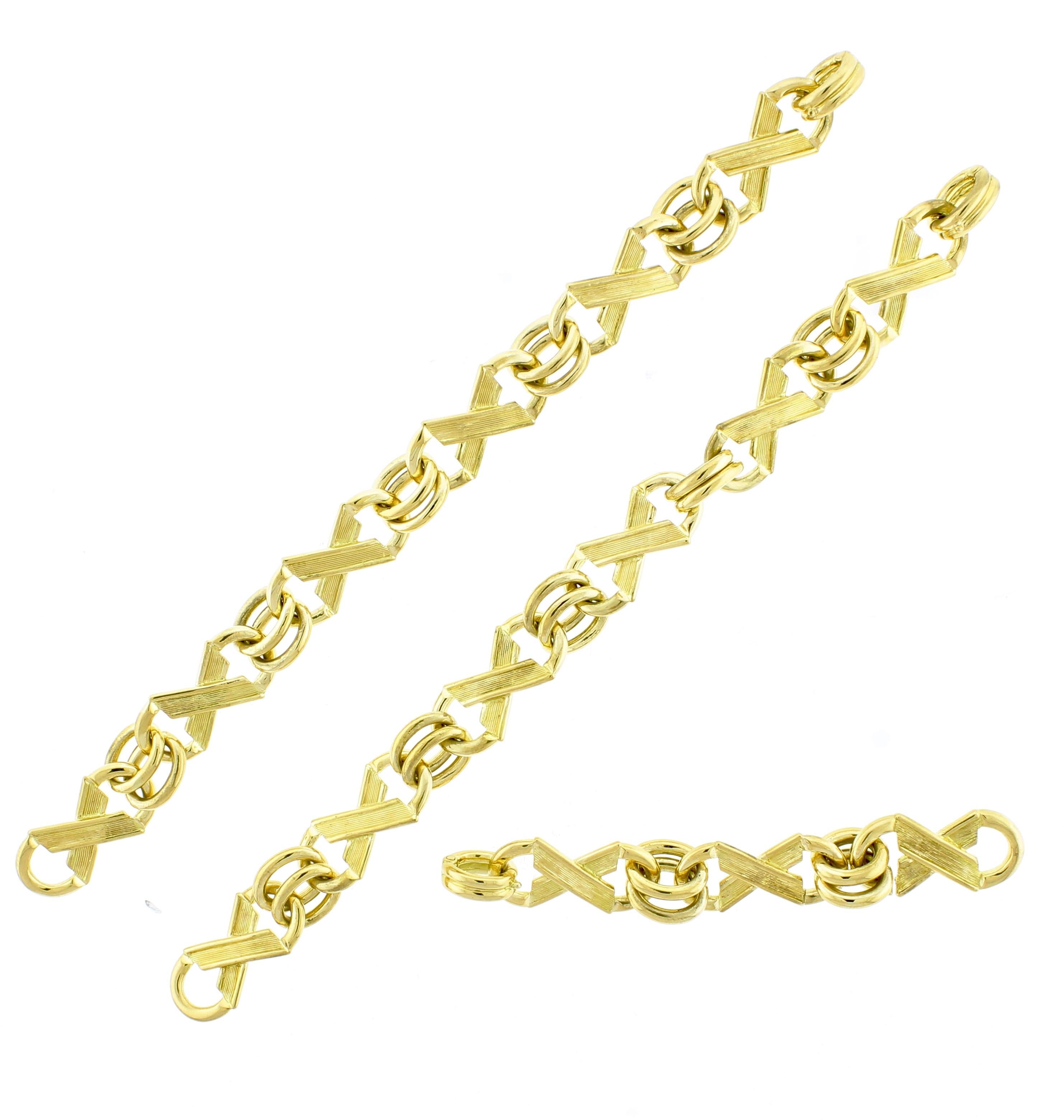 Jean Schlumberger for Tiffany & Co. Combinación de collar y pulsera X y O en Excelente estado para la venta en Bethesda, MD