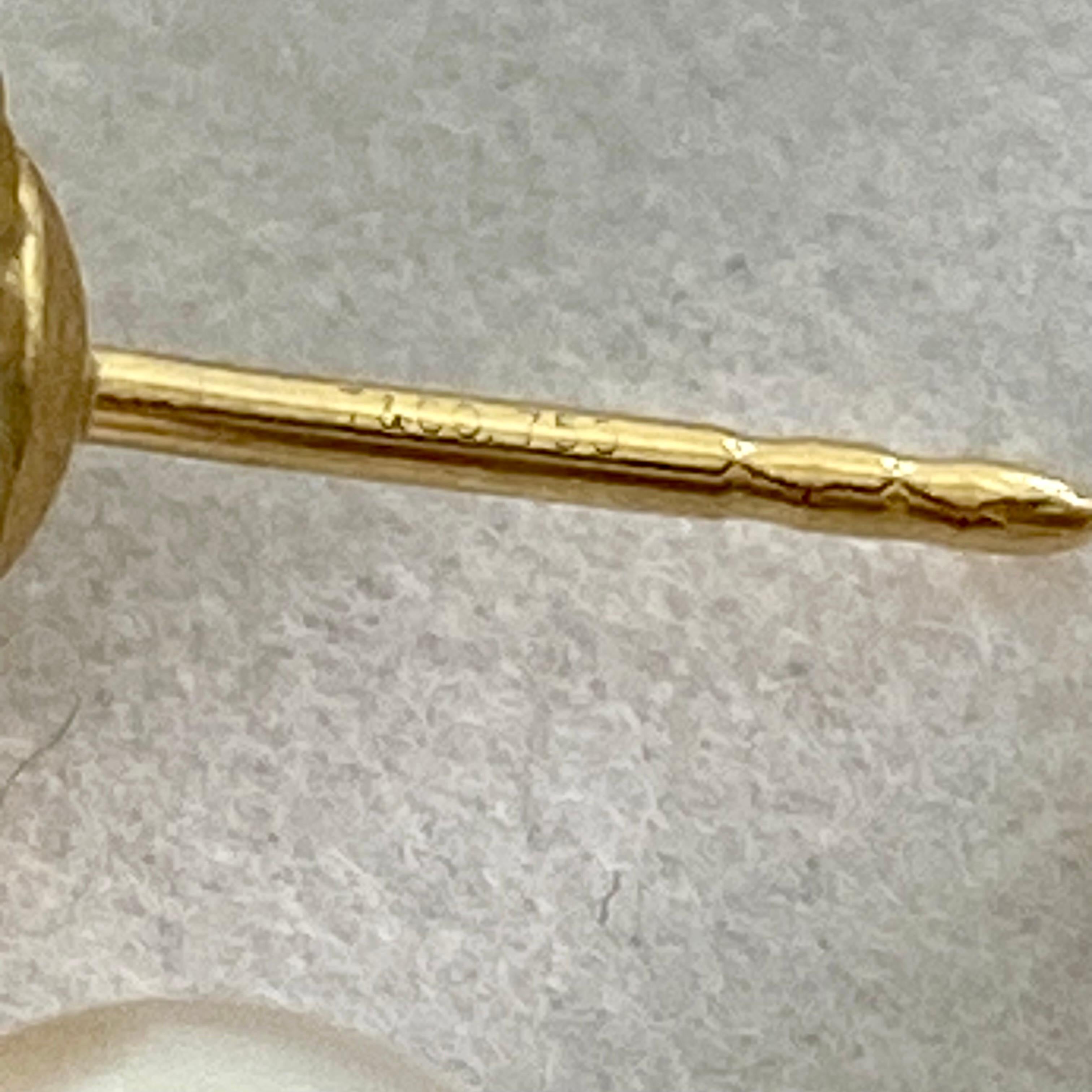 Jean Schlumberger für Tiffany Gold Zuchtperlen Eichel 0,40 Zoll breite Ohrringe  im Angebot 5