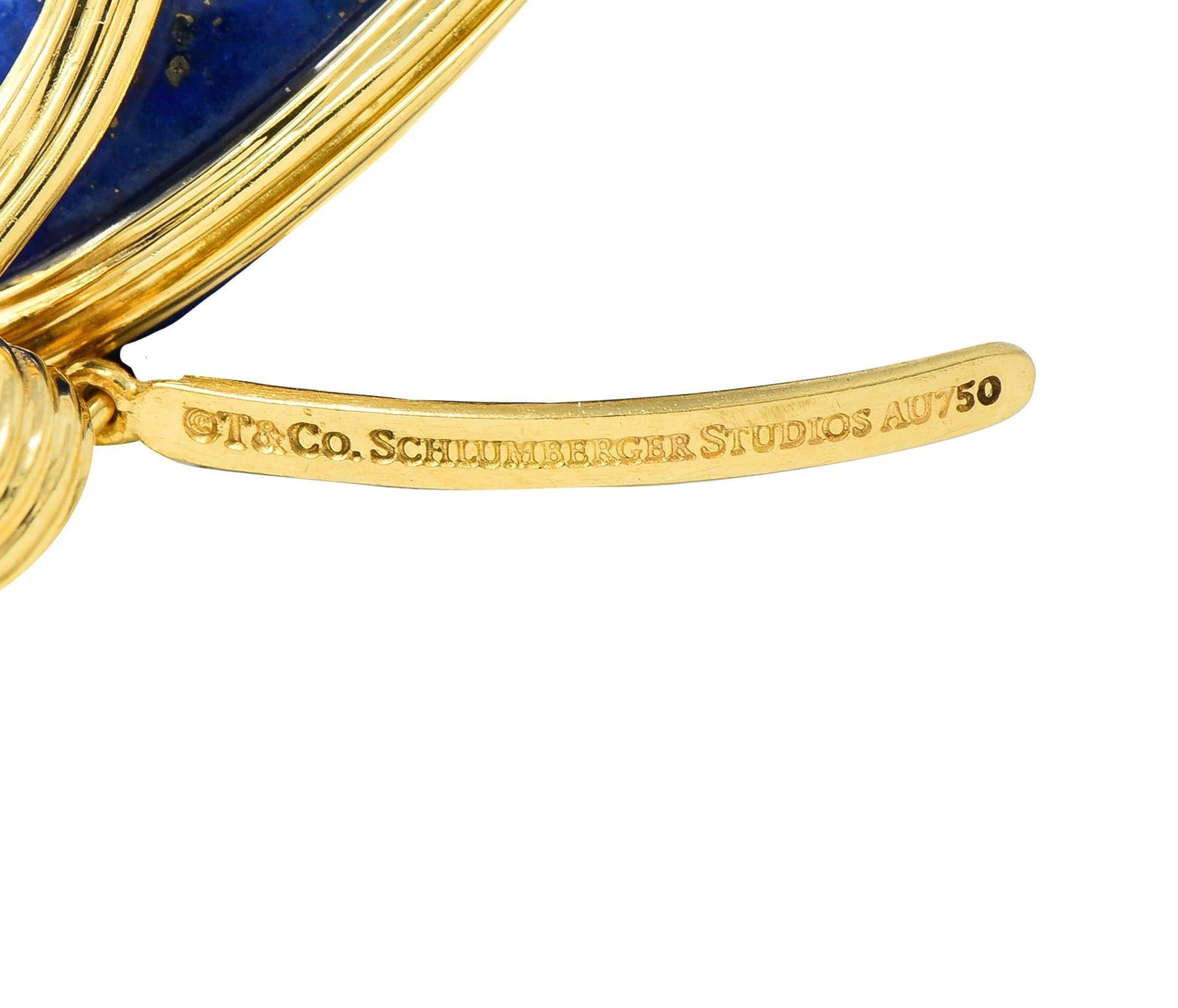 Jean Schlumberger Tiffany & Co. 1970's Lapis Lazuli 18 Karat Gold Egg Necklace 1