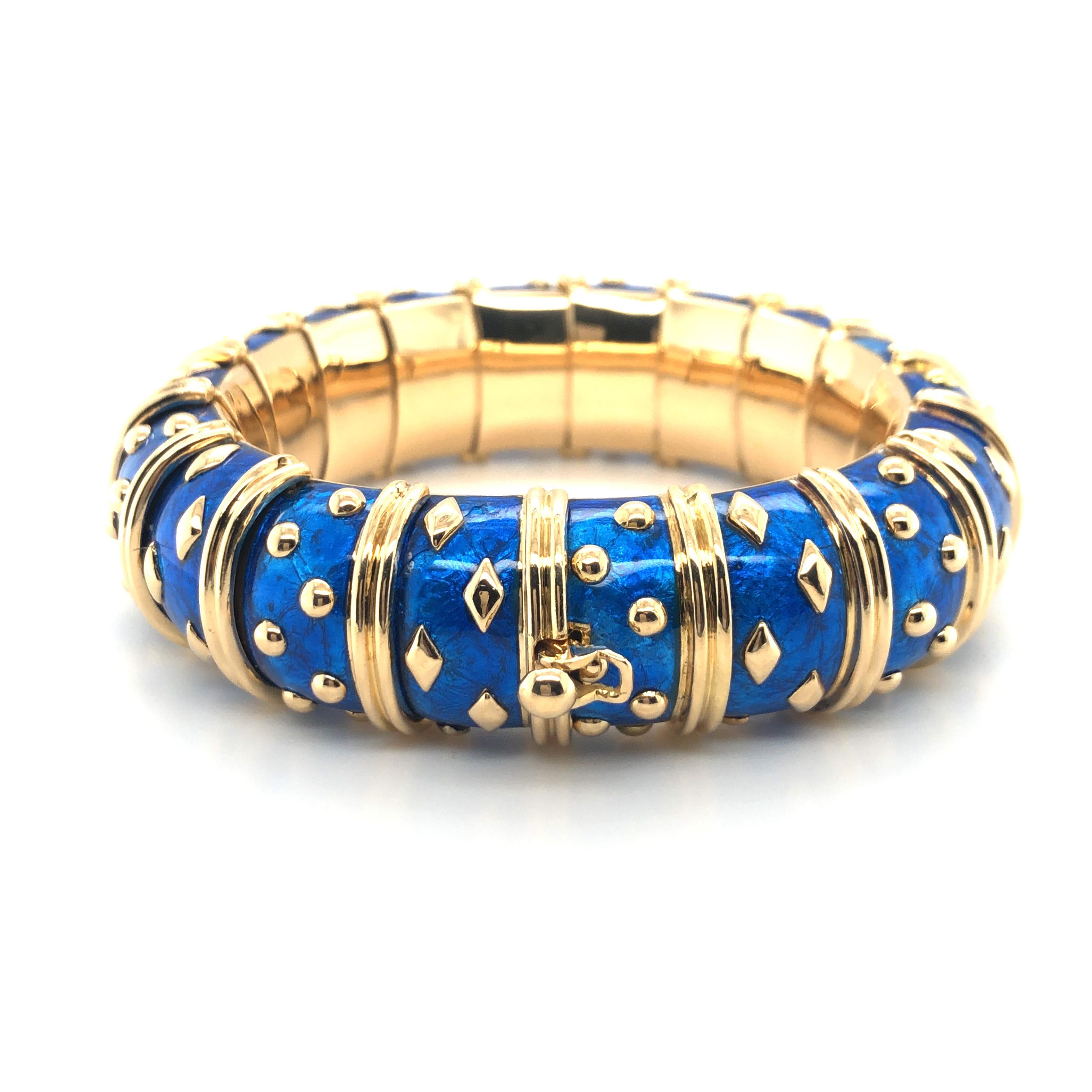 Jean Schlumberger, Tiffany & Co. Blue 'Dot Losange' Bracelet 2