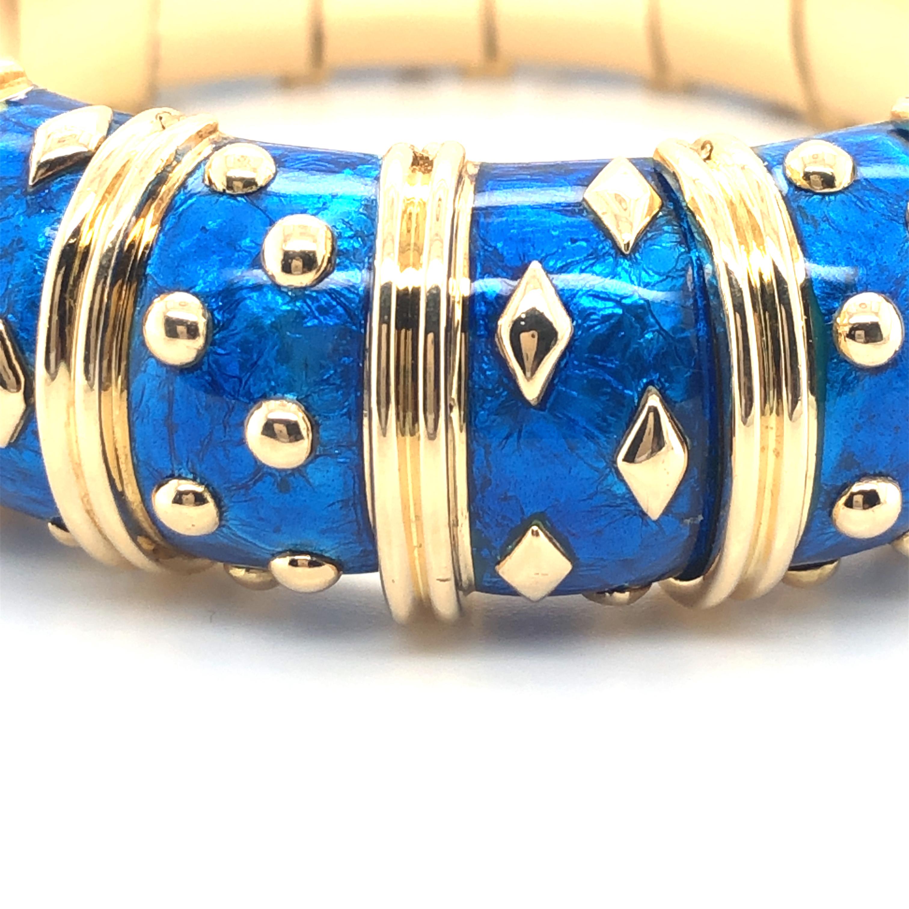 Jean Schlumberger, Tiffany & Co. Blue 'Dot Losange' Bracelet 1