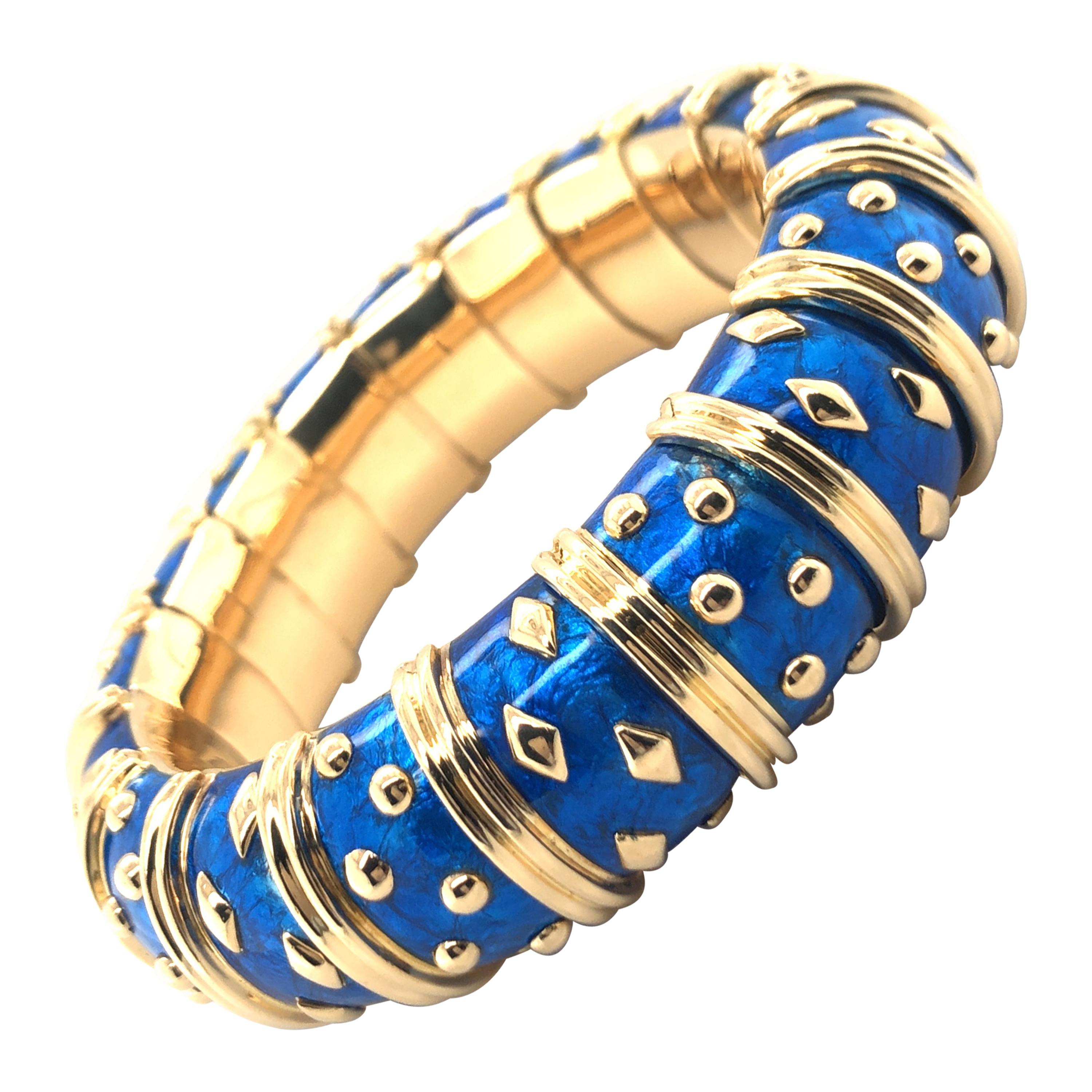 Jean Schlumberger, Tiffany & Co. Blue 'Dot Losange' Bracelet