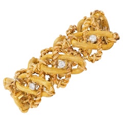 Jean Schlumberger Tiffany & Co. French 1960's Diamond 18K Gold Vintage Bracelet