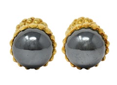 Jean Schlumberger Tiffany & Co. Hematite 18K Gold Vintage Acorn Cufflinks