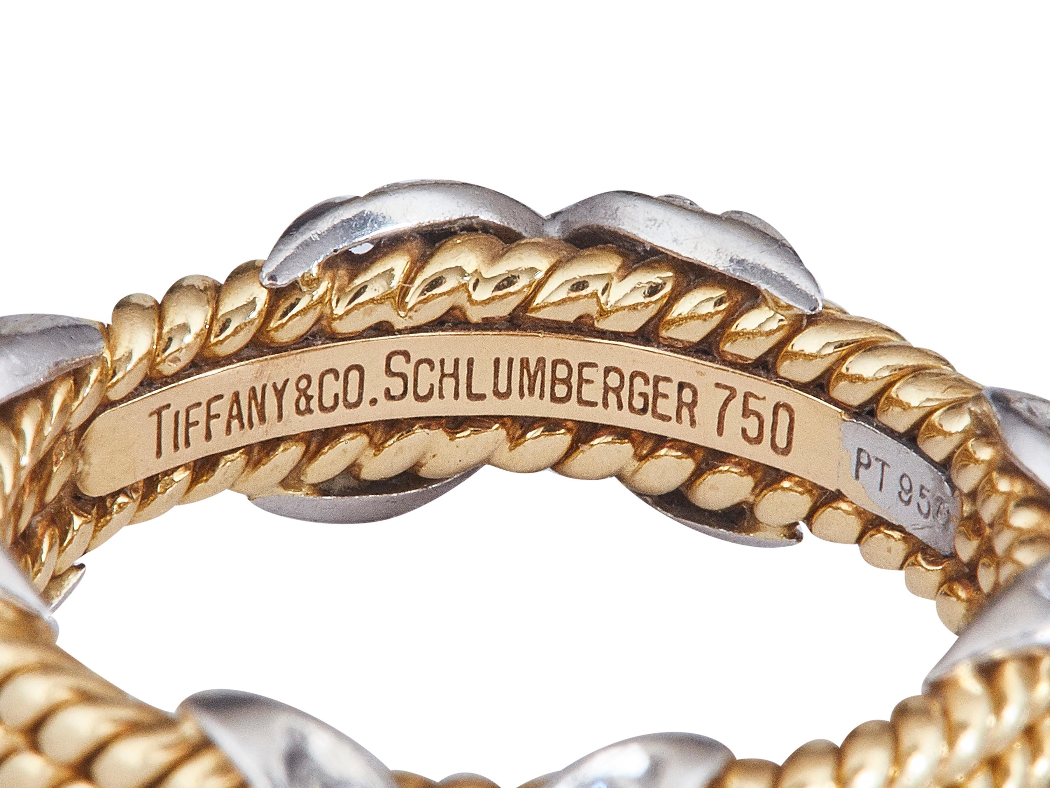 Jean Schlumberger for Tiffany & Co. Anello Tiffany The Row a tre file X in oro giallo 18K In condizioni buone in vendita a New York, NY