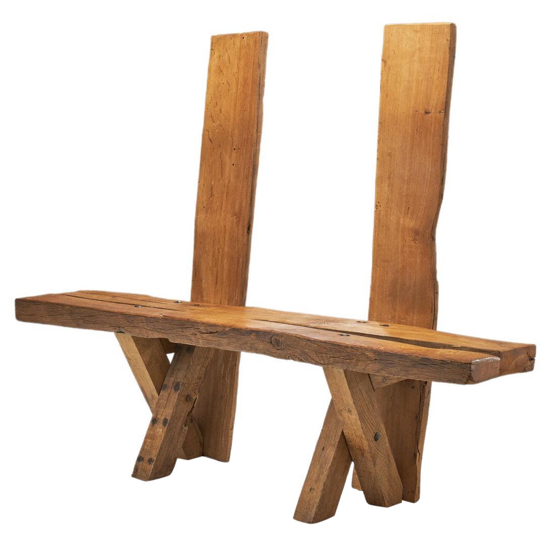 Jean & Sébastien Touret Oak Bench, France, 1950s