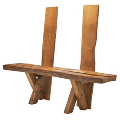 Jean & Sébastien Touret Oak Bench, France, 1950s