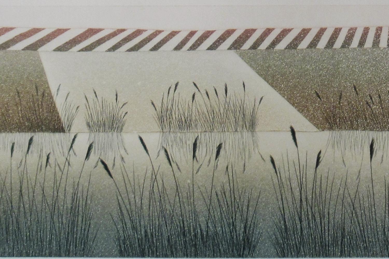 Lagune (Grau), Landscape Print, von Jean Solombre