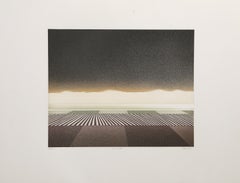 L'embellie, Surrealist Etching with Aquatint by Jean Solombre