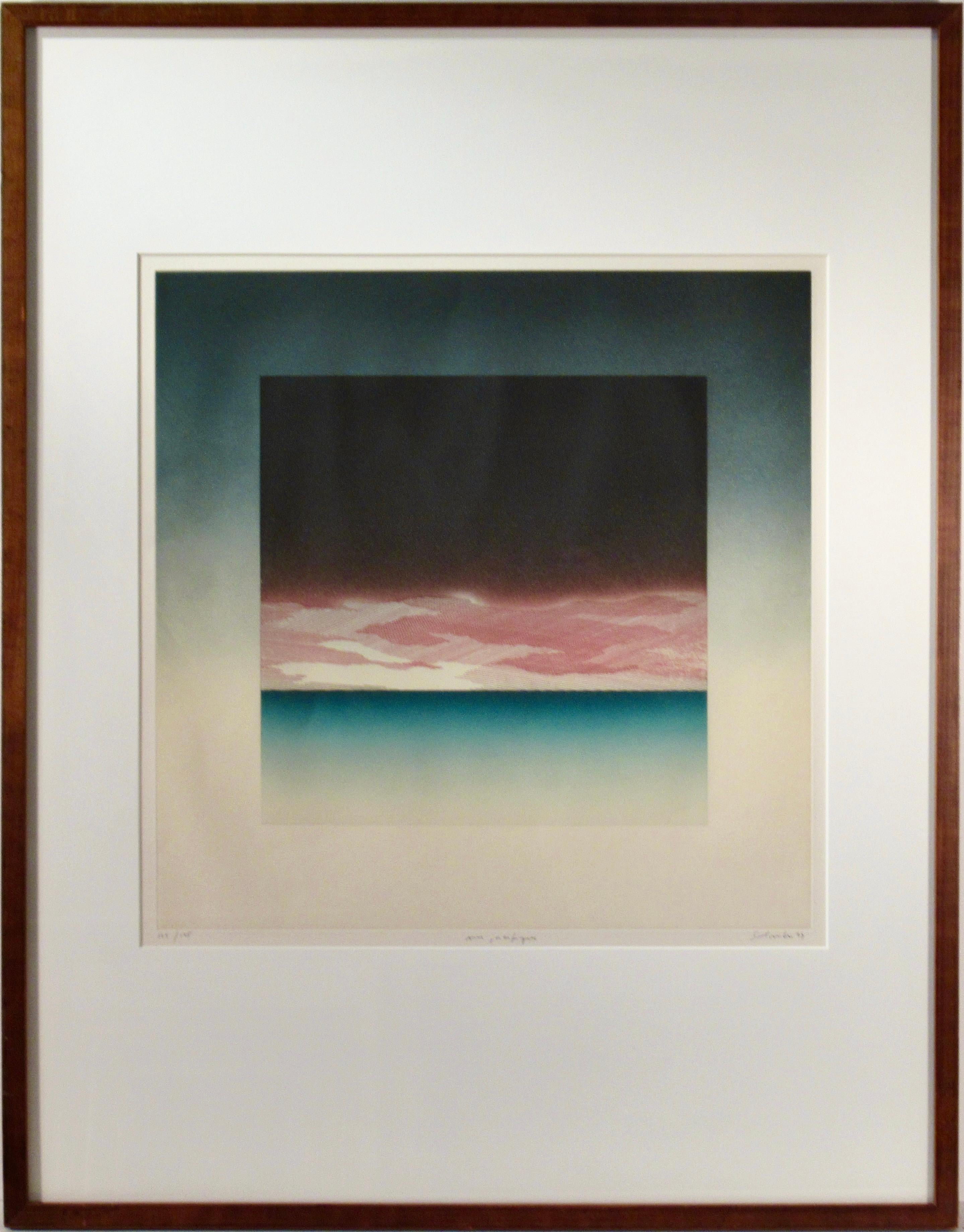 Jean Solombre Landscape Print – Mer Pacifique (Pazifik Ozean)