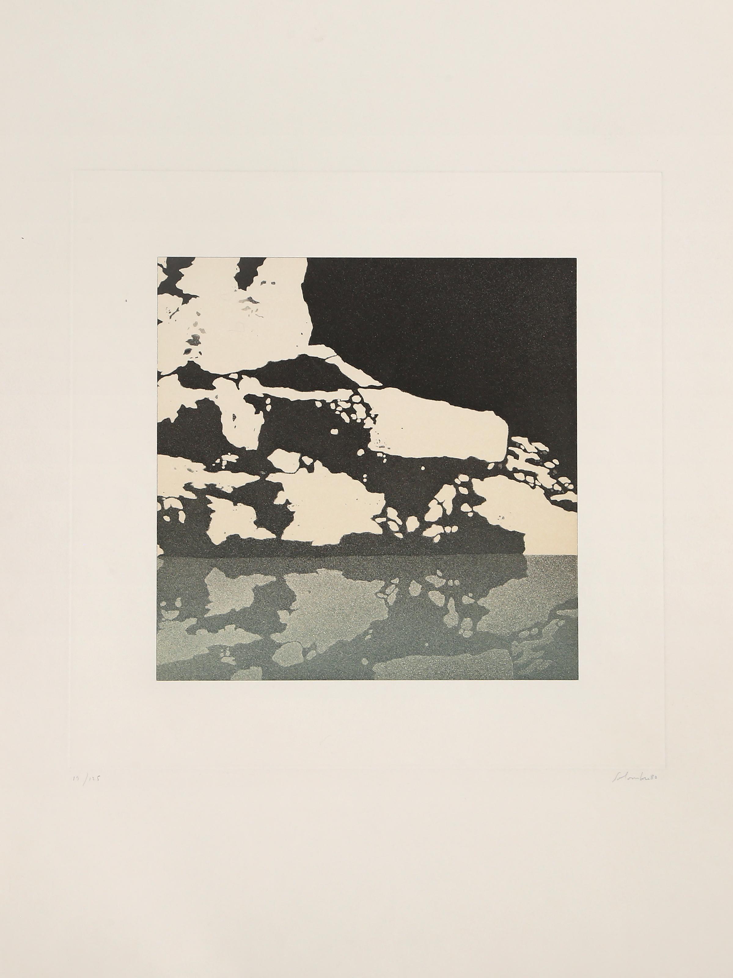 Reflection, Surrealist Etching with Aquatint by Jean Solombre For Sale 1