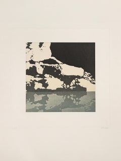 Reflejo, aguafuerte surrealista con aguatinta de Jean Solombre