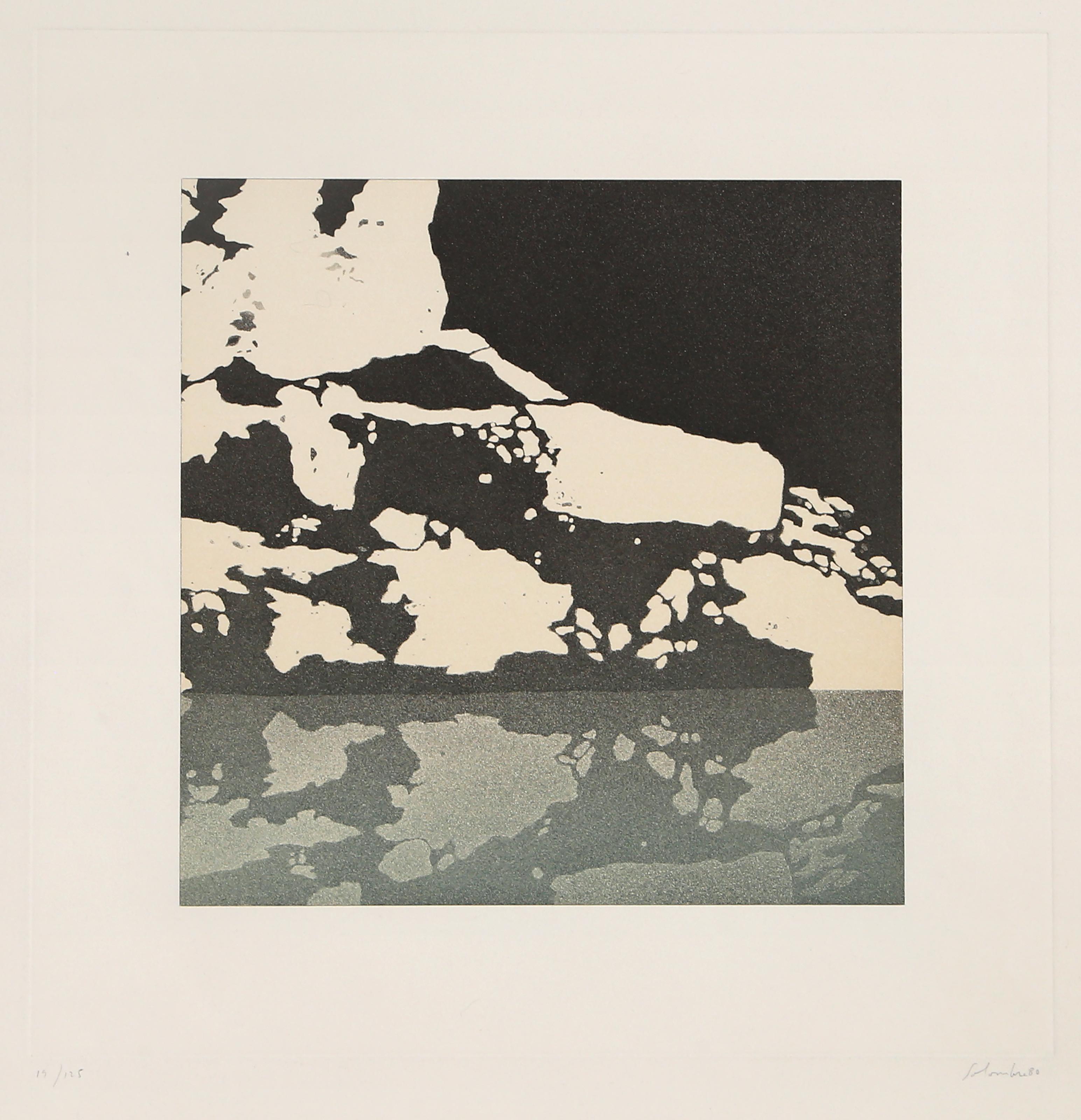 Reflection, Surrealist Etching with Aquatint by Jean Solombre