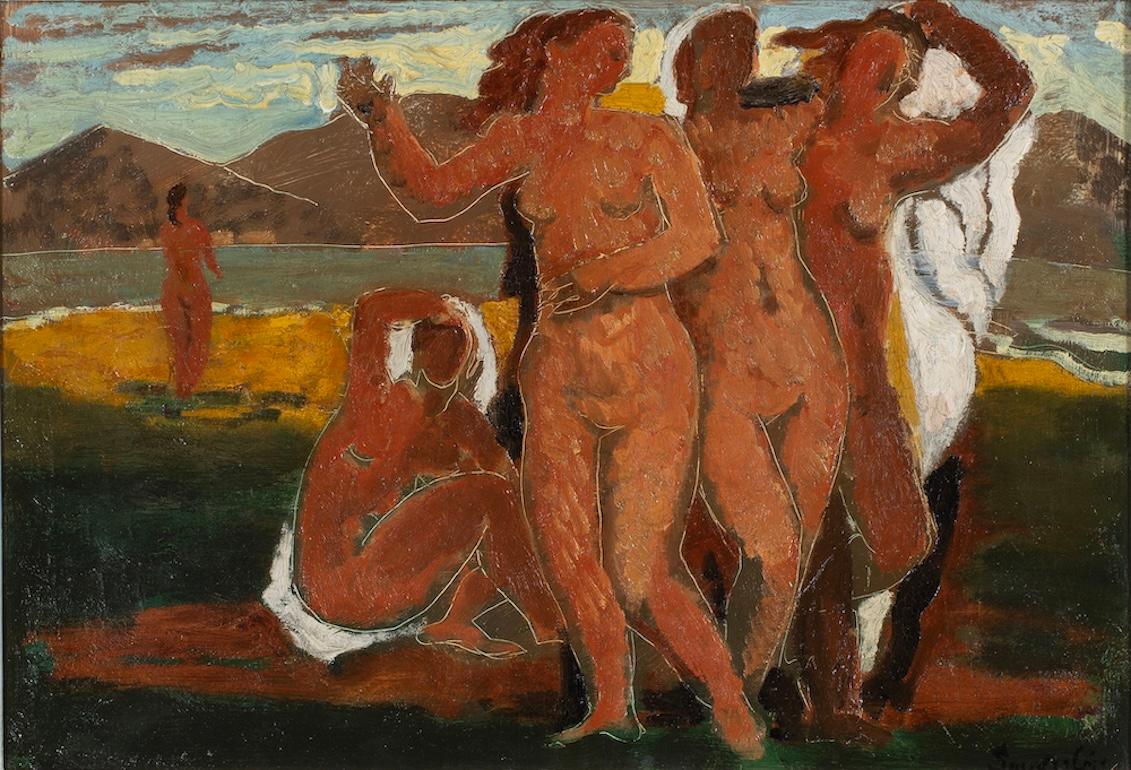 Les Trois Graces – Painting von Jean Souverbie