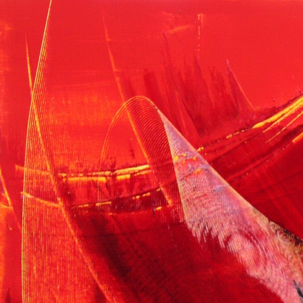 Black on Red Abstract Oil Painting 10