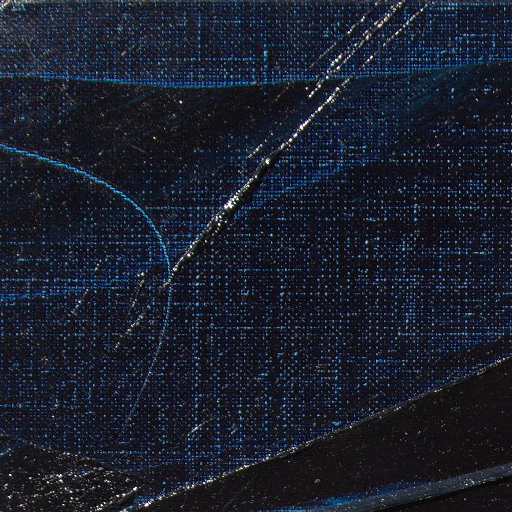 Peinture à l'huile abstraite carrée bleue, grise et rouge, sans titre en vente 11