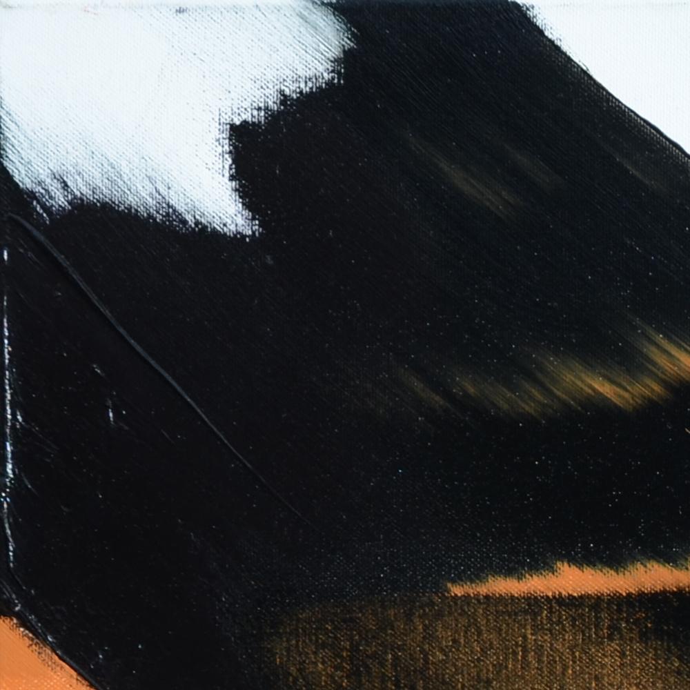 Composizione astratta dinamica in arancione e nero  Pittura ad olio moderna in vendita 6