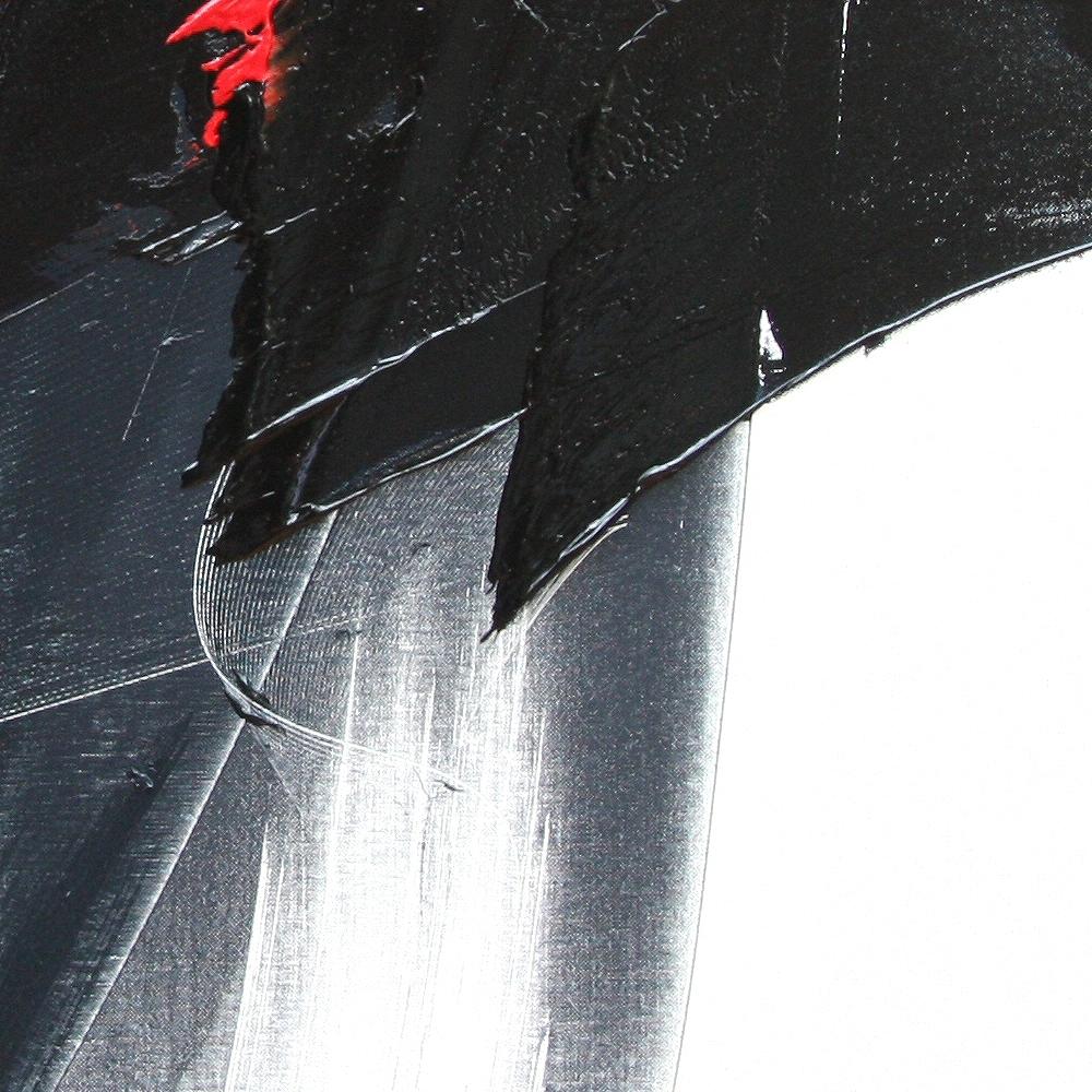 Pittura ad olio espressionista astratta dinamica in nero e rosso di Jean Soyer in vendita 7