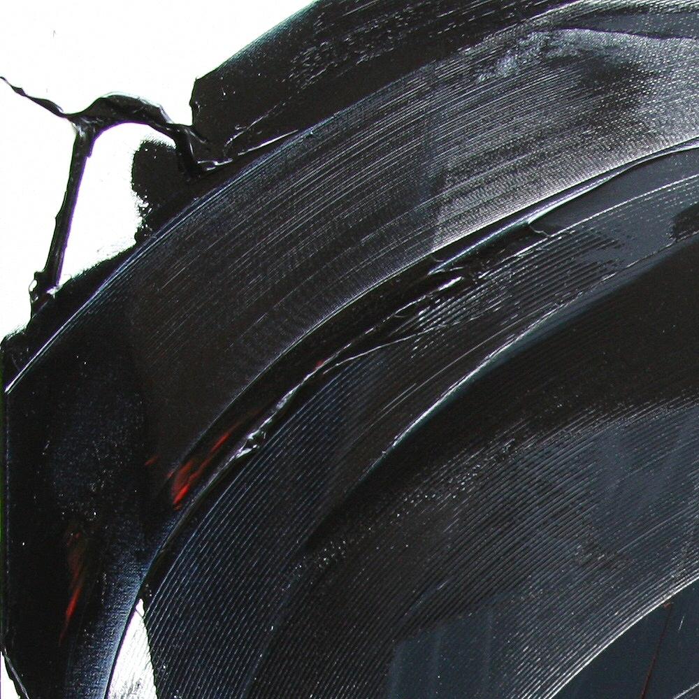 Pittura ad olio espressionista astratta dinamica in nero e rosso di Jean Soyer in vendita 8