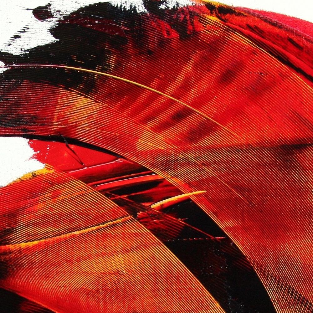 Pittura a olio dinamica rosso scuro su bianco Arte moderna contemporanea astratta in vendita 5