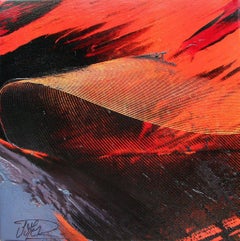 Onde espressioniste astratte moderne in rosso - Arte contemporanea
