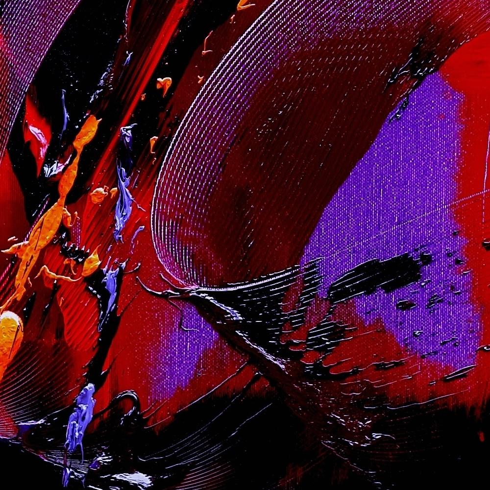 red orange abstract paintings