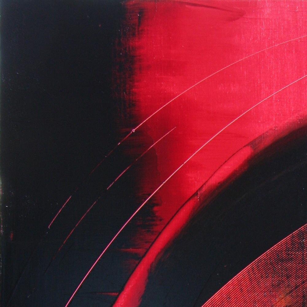 Red and Black Tornado Vertical Abstract Oil Painting 7