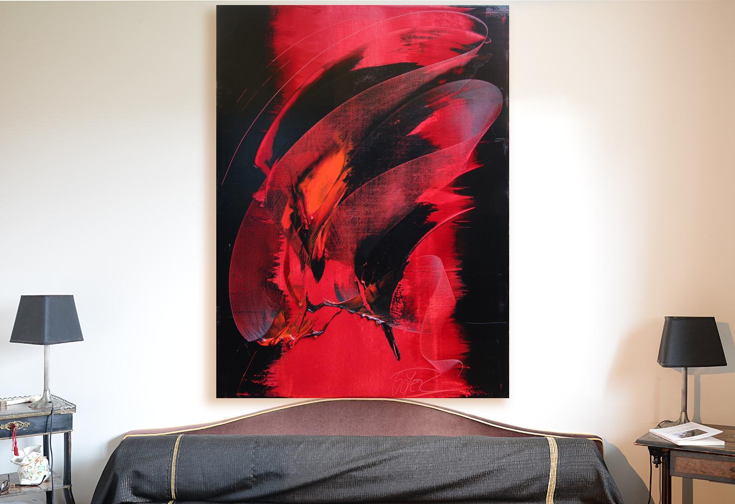 dark red paintings